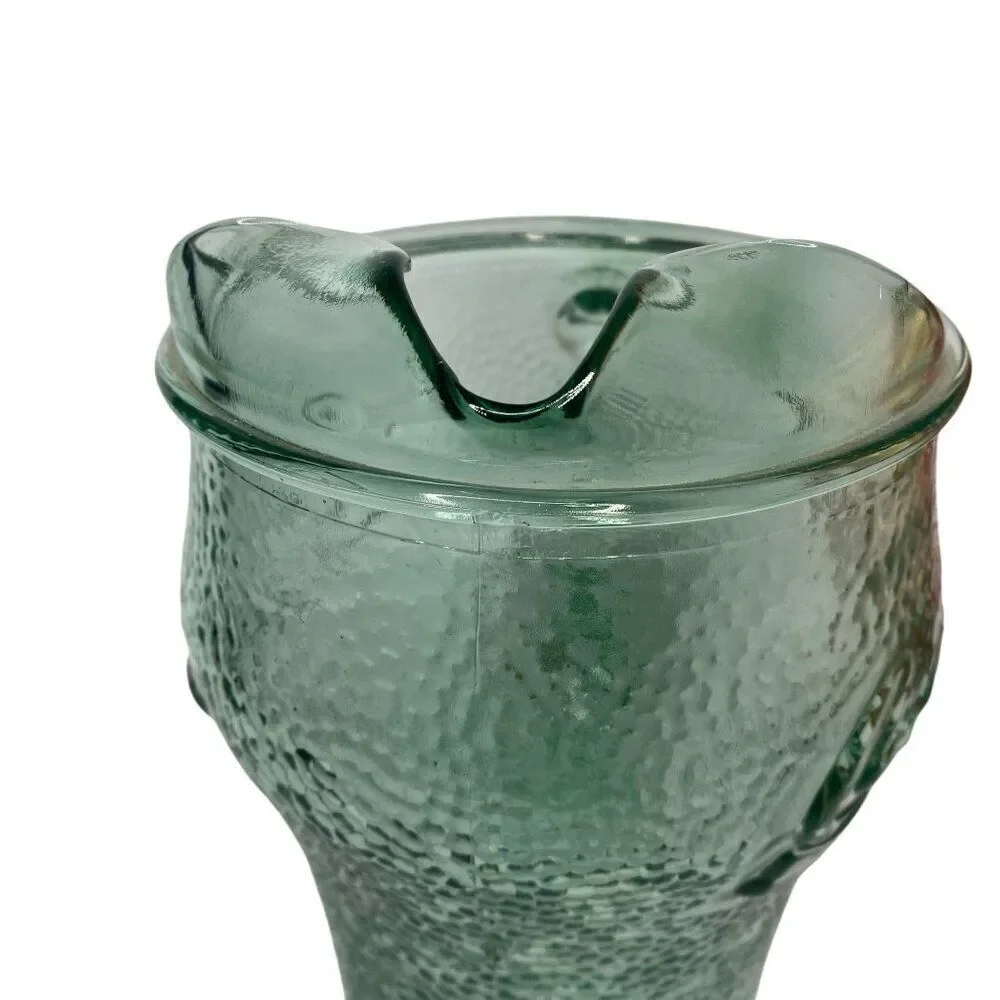 Vintage Coke 1980's Pebbled Glass Drinking Pitcher